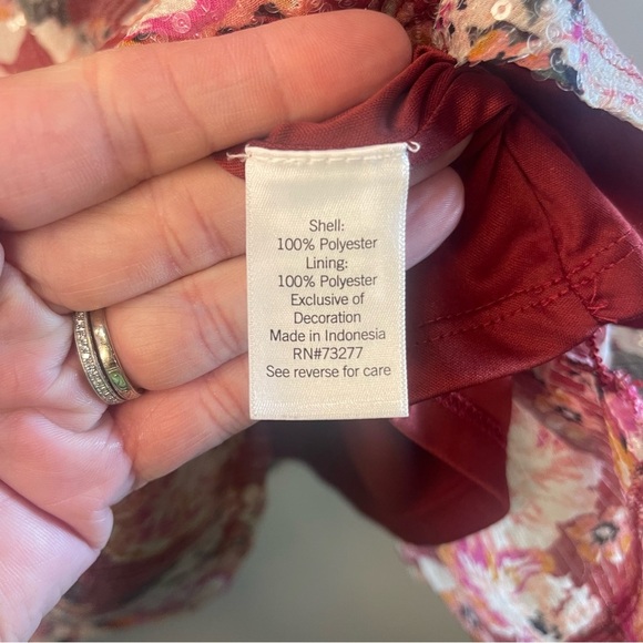 LC Lauren Conrad Floral Sequin Blouse Size 4X - Picture 4 of 6